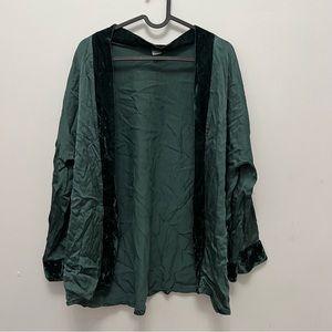 FLASH SALE 24H ✨Made in Italy Dark Green Satin and Velvet Vest by Twik Simons